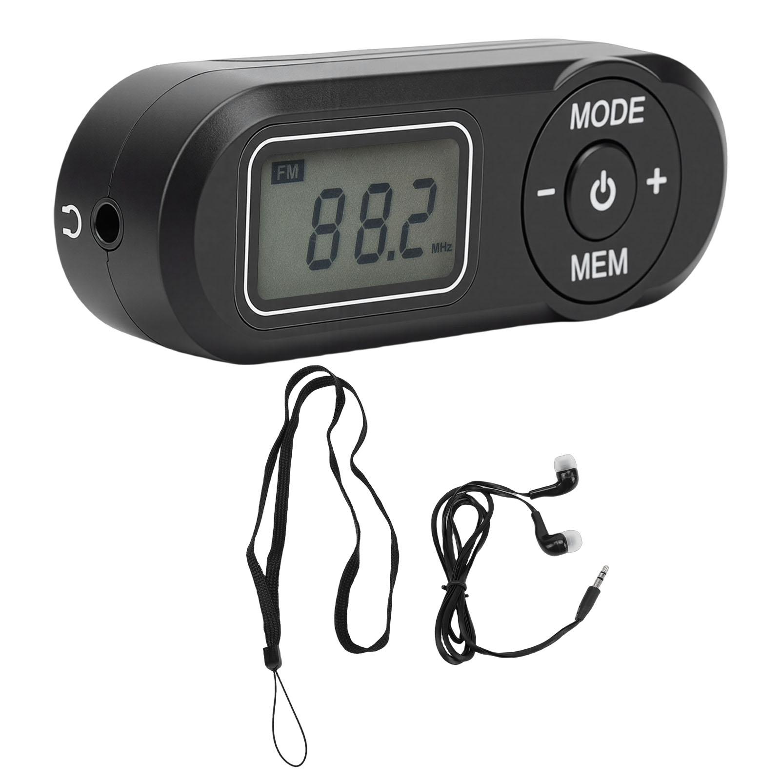 Musysh Personal Portable Fm Radio Digital Pocket Radio Conference Receiver With Earphones For Walking Jogging Exercising