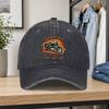 Retro Biker Print Washed Baseball Cap Unisex Adjustable Dad Hat for Outdoor Daily Wear Parties Vacations Valentines Gift