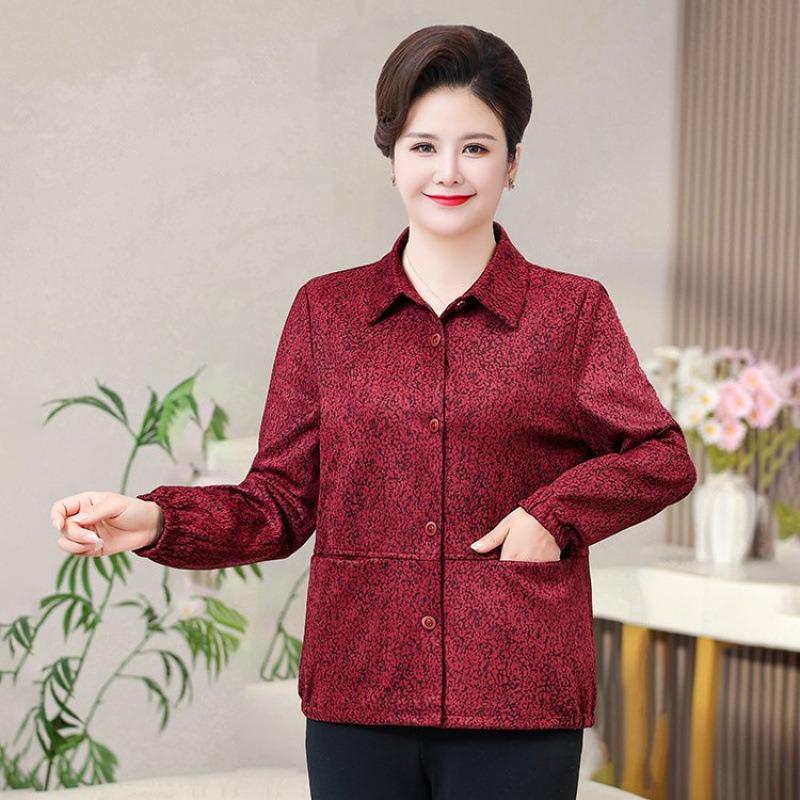 Autumn coat plus fat plus size old man clothes old woman old man top jacket