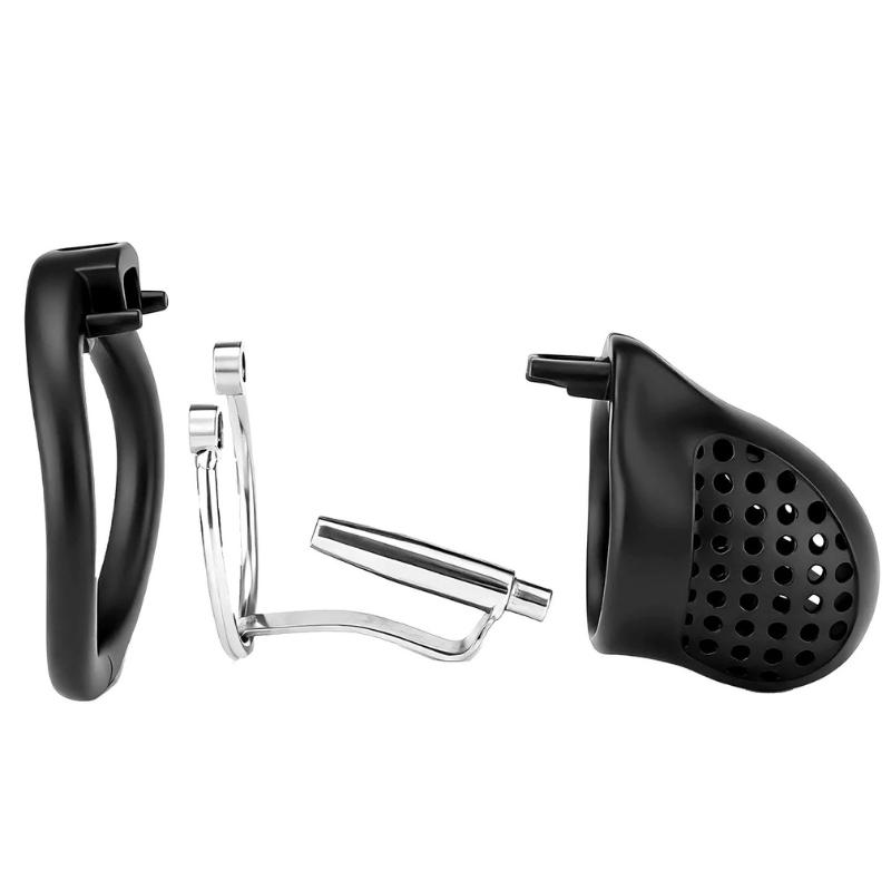 ABS Male Chastity Device with Lock And 5 Rings Penis Lock with Catheter Plug BDSM Erotic Urethral Lock Bondage Adult Sex Toy
