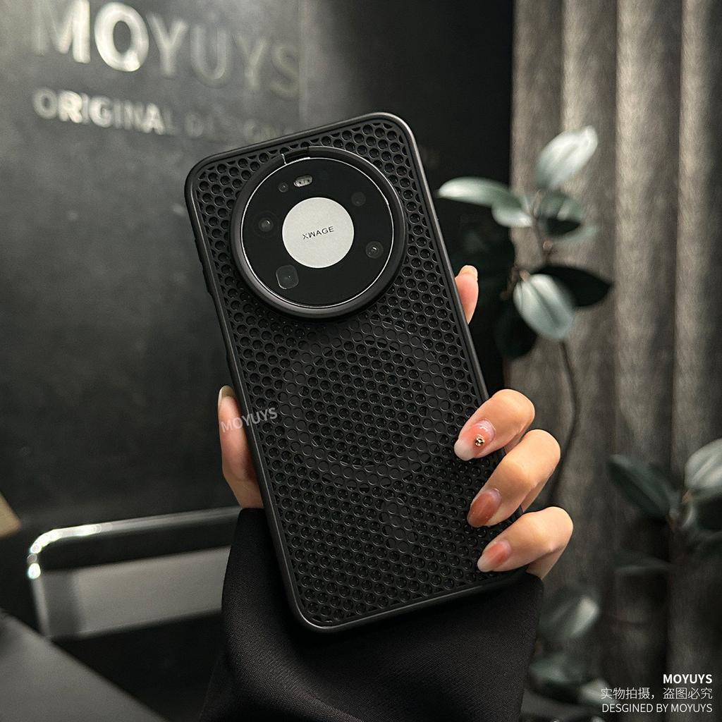 For Huawei Mate 80 Pro Case Fashion Magnetic PC Honeycomb Heat Dissipation Hole Cover For Huawei Mate 80 Shockproof Bumper