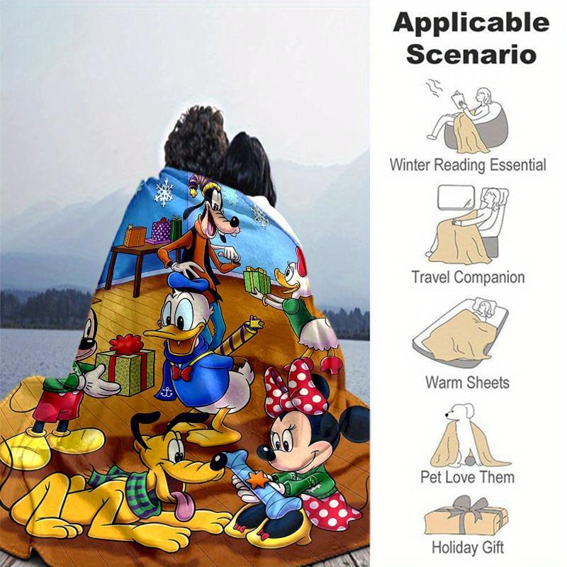 1 szt., Przytulny wystrój domu: Koc Sofa Disney, Idealny do Sypialni, Salonu, Podróży, Kempingu