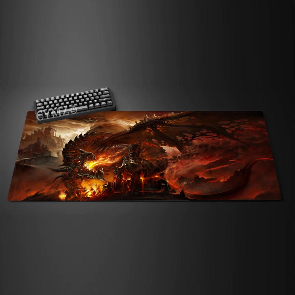 Fantasy giant demonic dragon Mouse Pad Desk mat Gaming mats rubber antislip Durable desk accessories Keyboard desktop pads rug