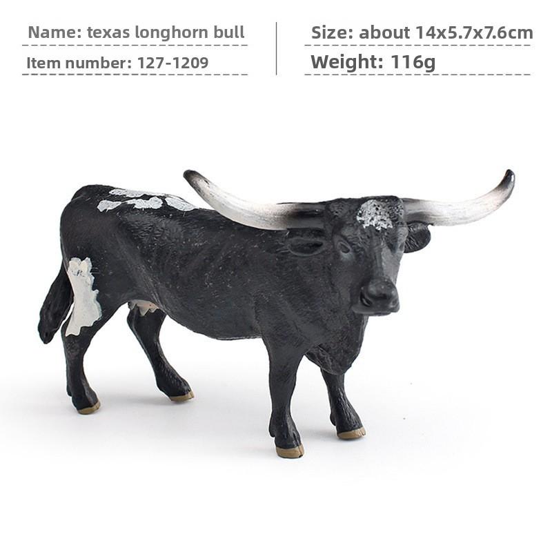 Realistic Wildlife Pvc Model Texas Longhorn Bull With Static Design For Nature Enthusiasts