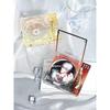 Water Ripple Record Player Shape Clear Acrylic Badge Display Stand Desktop Storage
