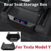 Tesla Model Y Rear Seat Storage Box Trash Can Organizer 2021-2024 Under Air Vent Case Interior Accessories Auto Center Console