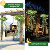 Solar Ivy Vine Lights Waterproof Artificial Hanging Plants for Fence Wall Balcony Landscape Decoration Outdoor LED String Lights