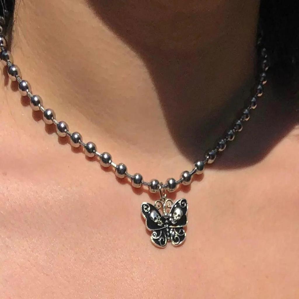 Gothic Eagle Moth Necklace - Butterfly Jewelry
