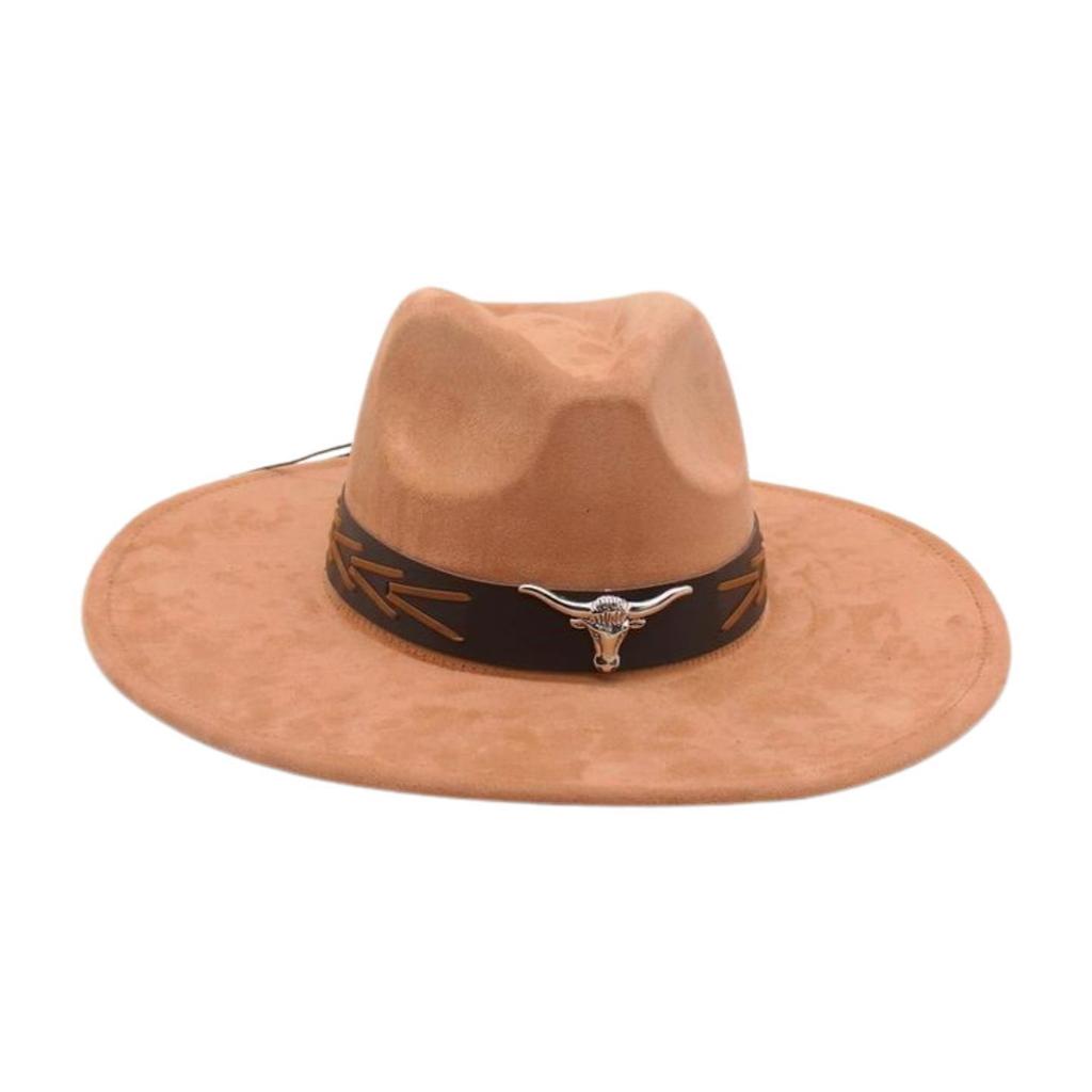 Grassland Ethnic Style Dance Sunscreen Travel Shooting Big Eaves Hat Men'S And Women'S High-End Flat-Brimmed Top Hat