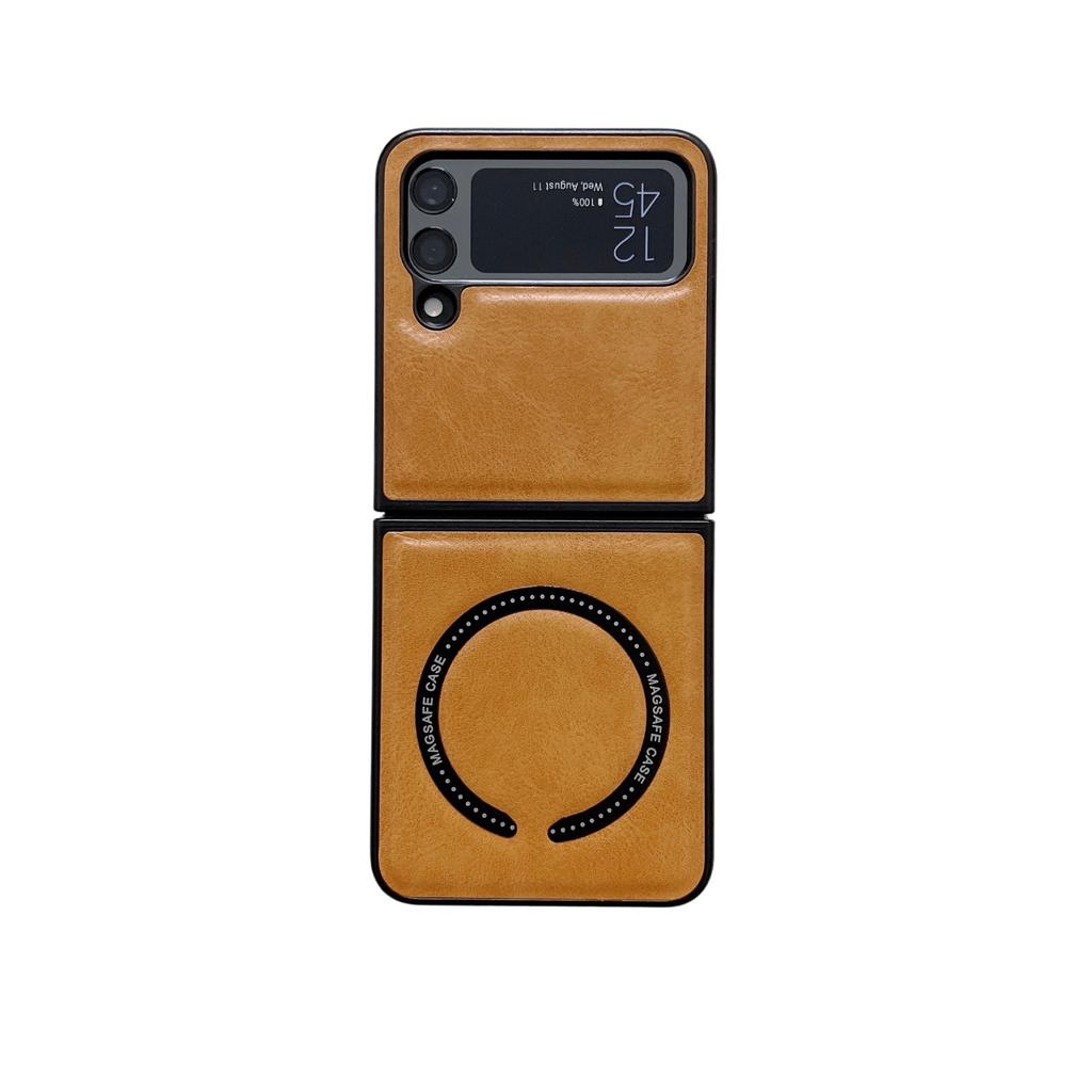 Magnetic Leather Pattern Is Suitable for Samsung Galaxy ZFlip7 Mobile Phone Case, New Folding Screen Zflip6 Protective Case 3.