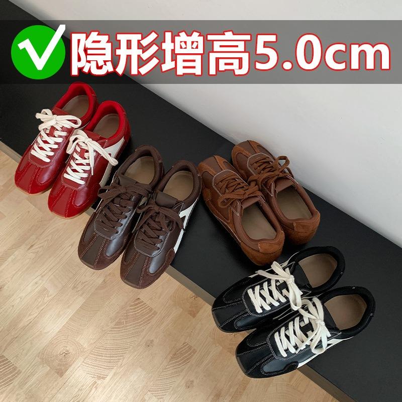 Schnürfarbe passend Innenhöhe erhöhend Lammfell Deutsche Trainingsschuhe Damen Neue Retro Vielseitige Schuhe Sportschuhe