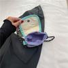 Nylon Crossbody Bag Mini Patch Color Block Design for Women Men Compact Phone Purse for Outdoor Events Travel