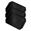 3PCS Colorful Food Tray Rectangle Thickened Binaural Plastic Tray Heat Resistance Stackable Cafeteria Trays for Hotel