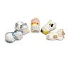 Ceramic Animal Series Smiling Cat Chopstick Holder, Spoon Holder, Knife Fork Holder, Multi-Shape Design, 5 Piece Set, Japanese Style Kitchen Storage,