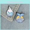 Creative Whale Design Alloy Brooch Cute Animal Badge Charming Lightbulb Shape For All