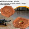 Tortoise Water Dish Reptile Bath Basin Anti-Slip Turtle Water Food Dish with Ramp for Aquarium Tank Terrarium for Gecko Snake
