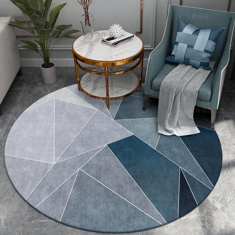 Modern Round Area Rug Minimalist Soft for Living Room Bedroom Study Room Decor Floor Mat Slip-resistant Wear-resistant Fashion