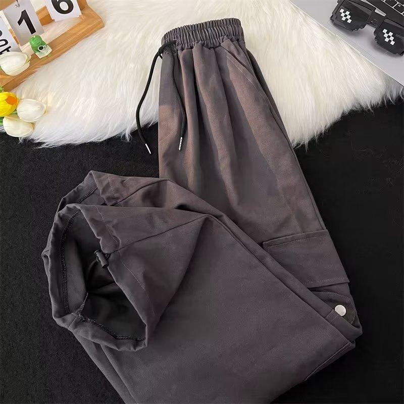 Japanese Retro Ami Kaji Loose Straight Spring and Autumn Overalls Men's and Women's Trendy Brand Casual Versatile Wide-leg Trousers
