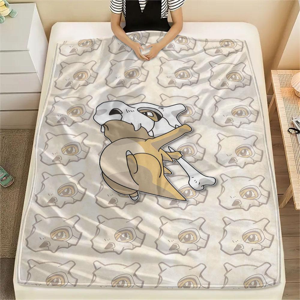 1 Pezzo Coperta in Flanella con Stampa Cubone, Alta qualità Confortevole per Tutte le Stagioni, Decorazione per la Casa, Calore e Comfort, Perfetta per Regali di Natale
