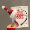 Cartoon 3D Spring Christmas Headband Fluffy Plush Christmas Hat Santa Claus Hairband Cosplay Prop Deer Ear Xmas Hair Accessories