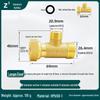 Conector Rápido de Cobre Puro de Gran Caudal Macho/Hembra Tipo Y con Tuerca Móvil Codo Distribuidor de Agua