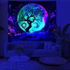 Fluorescent Wall Hanging Tapestry Aesthetic Interior Decoration Uv  Bedroom Dormitory