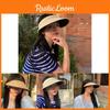 Elegant Widebrim Womens Straw Hat For Sun Protection And Uv Shield