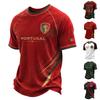 Men's Casual Printed Round Neck Short Sleeve T-Shirt Lightweight Breathable