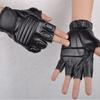 Men's PU half-finger gloves, fitness outdoor sports gloves, imitation leather tactical cycling motorcycle gloves