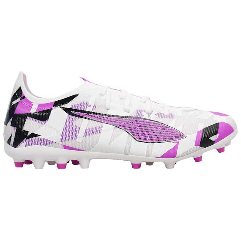 New PUMA Anti Slip Wear Resistant Soccer Shoes Unisex White Purple 108791-01