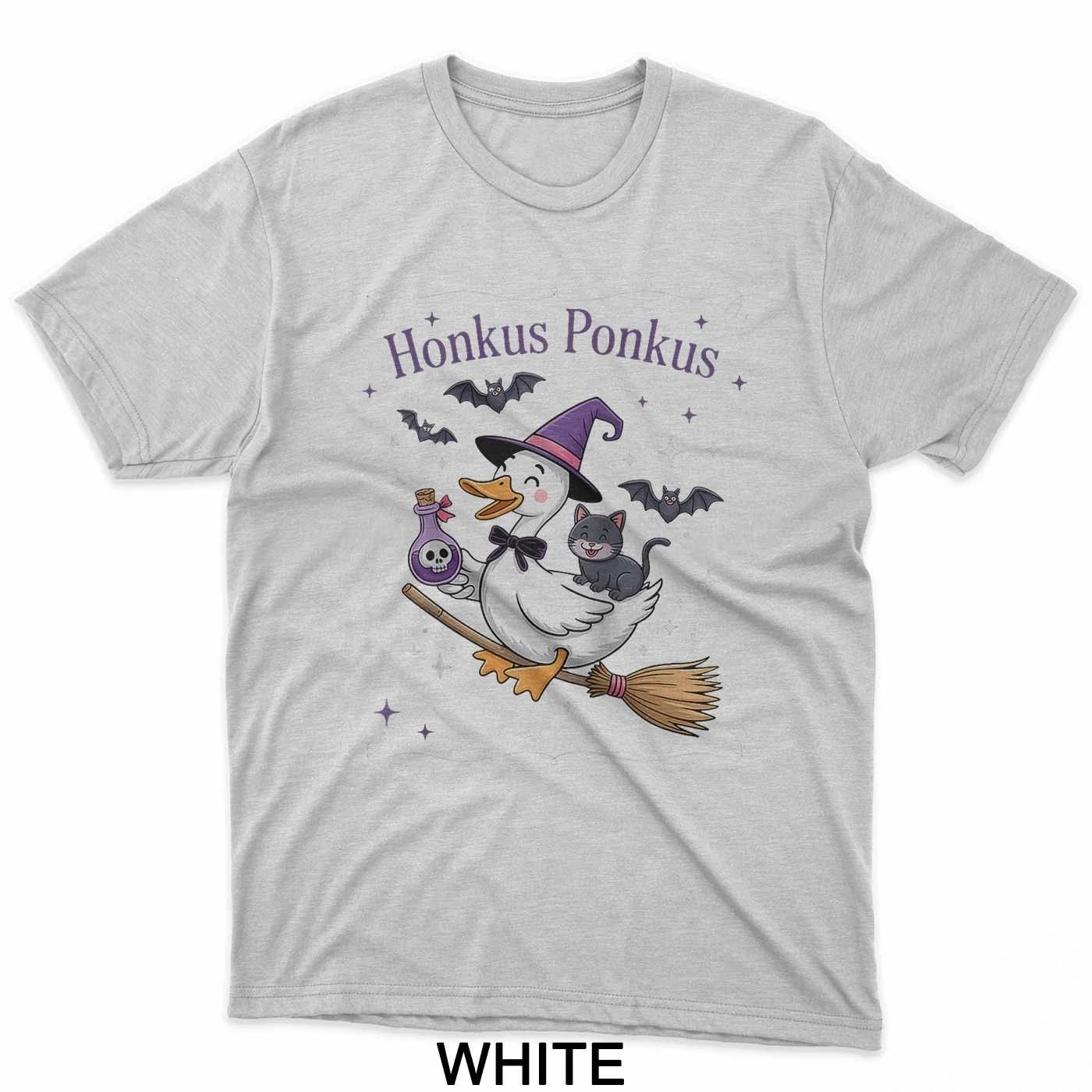 

Honkus Ponkus Duck Cat Broomstick Potion Fun T-Shirt 4XL