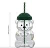 New Bearstraw Cup, 20Oz Cute Bear Glass Tumbler With Reusable Straw - Viral Animal Design For Smoothies, Boba & Iced Coffee