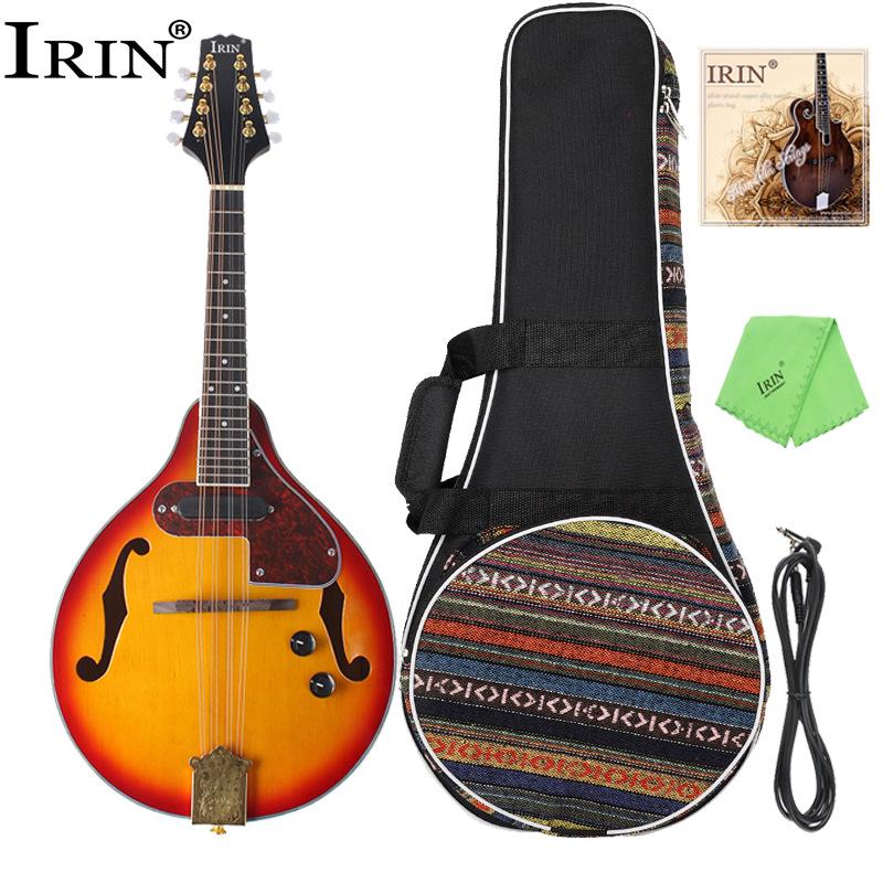 Sunset Spruce Wood Electroacoustic Eight-String Tibetan Mandolin with EQ