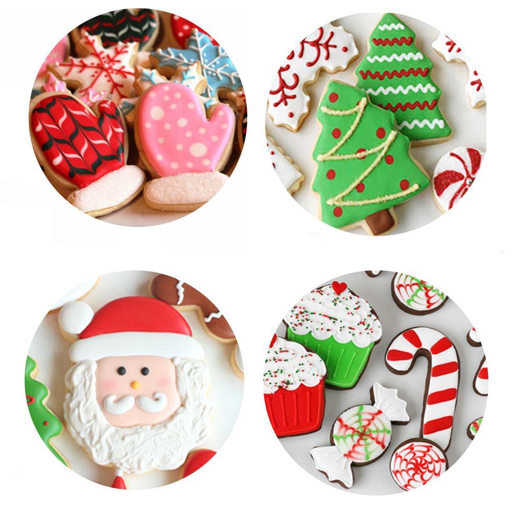 1/2PCS Stainless Steel Snowflake Xmas Theme Christmas Cookie Cutter Biscuit Mold Cake Mould Baking Tool