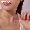 WOSTU 925 Sterling Zilver Tweekleurig Meisje Paard Bedel Hanger Voor Vrouwen Hart Kralen Paardenliefhebber Sieraden Familie DIY Cadeau CTC1210