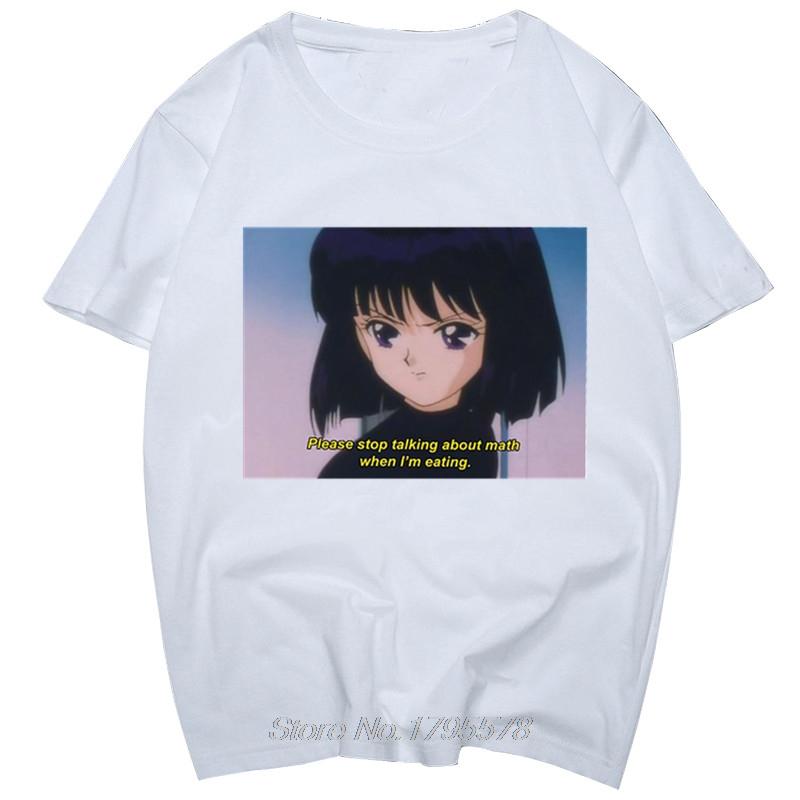 

Hotaru Tomoe Sailor Saturn Print Aesthetic T Shirt Women Punk Gothic Haut Unisex Korean Harajuku Tshirt Cotton Summer Tshirt Tee S
