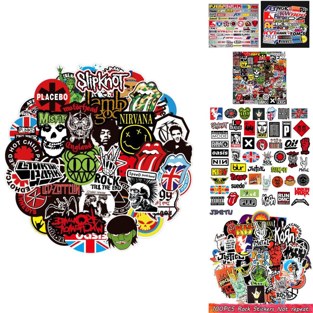 Music Bumper Stickers Waterproof Sticker Pack For Adults And Kids 100pcs