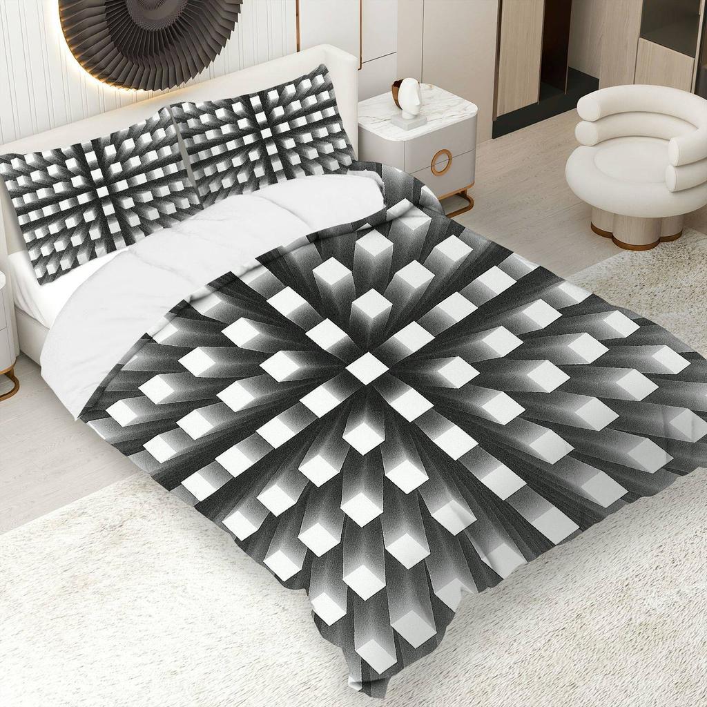 3D Pattern Bedding Set Soft Polyester Duvet Cover Set Quilt Cover With Pillowcase For Bedroom Decor Birthday Gifts Home Decor