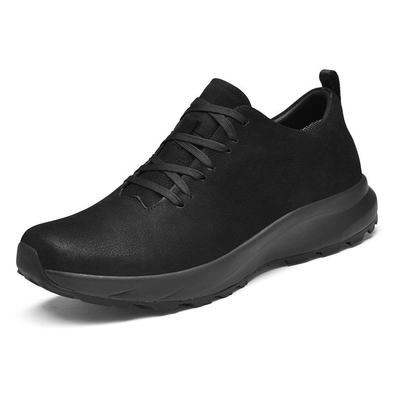 Men s Genuine Leather Low-Top Hiking Shoes - Spring & Autumn Casual Outdoor Sneakers (Large Sizes Available) 41
