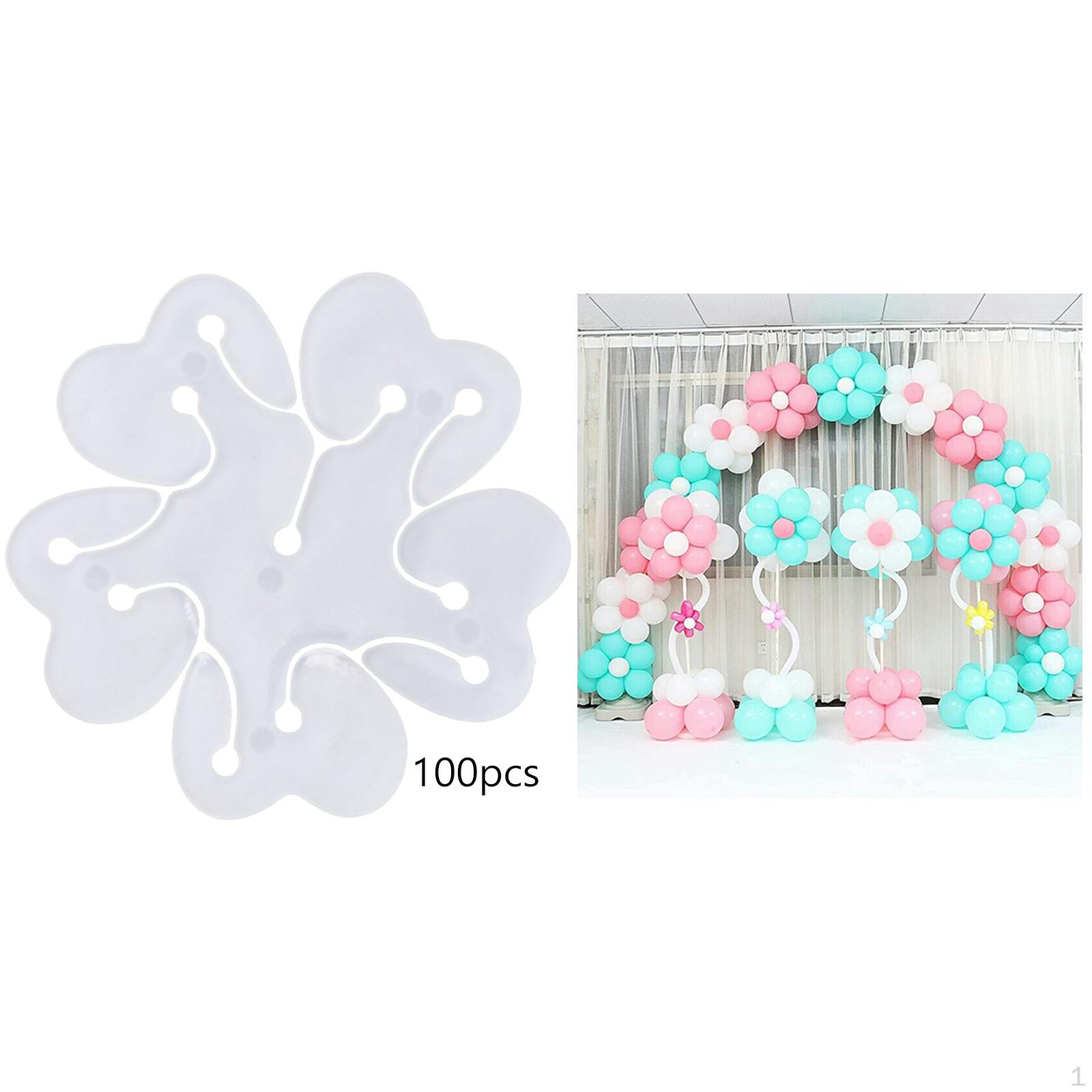 

100 зажимов для воздушных шаров, декоративный держатель для свадьбы, дня рождения Style A 2.56inch