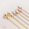 18K Gold Chain Extension: Color-Preserving Bracelet/Necklace In White, Rose, or Real Gold - DIY Jewelry Accessory