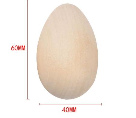 5/10Pcs Easter Wooden Eggs DIY Craft Ornaments 2026 Happy Easter Party Home Decoration Supplies Kids Handmade Gift Basket Filler