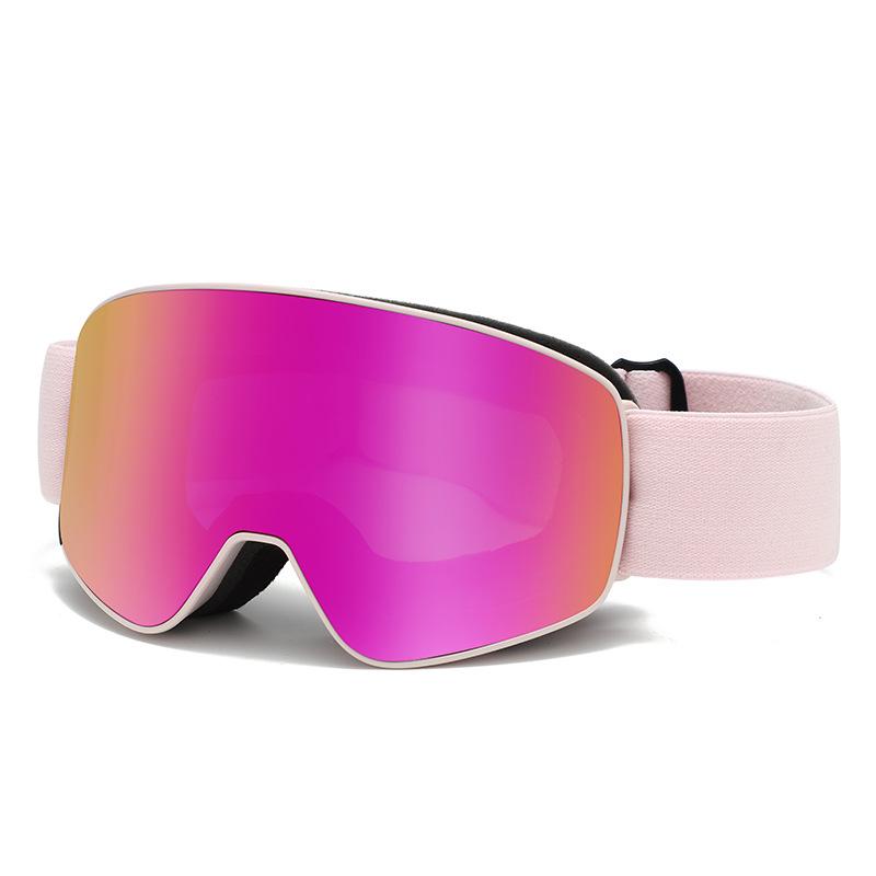 Children s Magnetic Ski Goggles UV Protection Ski Goggles Adult Magnetic Anti-Snow Blind Ski Goggles Magnetic powder frame+Pow