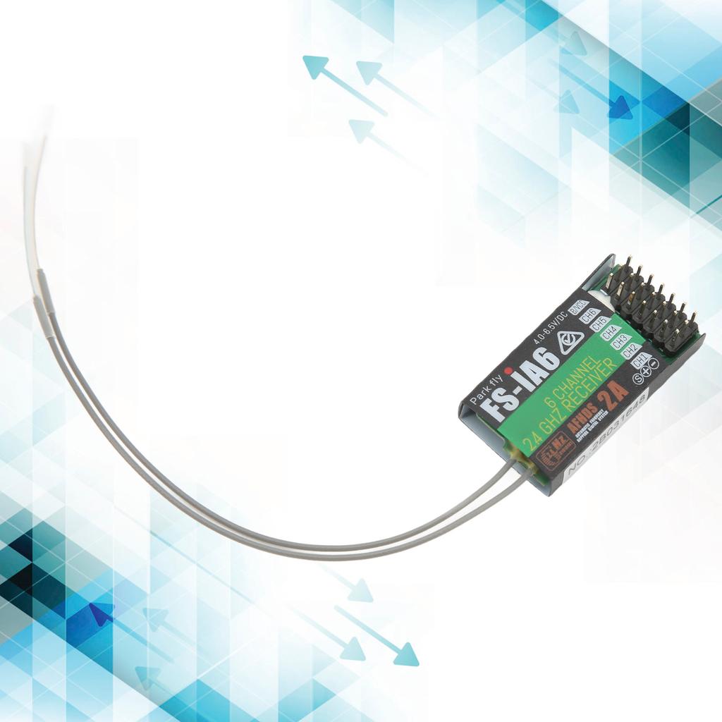 FS IA6 RC Receiver 2.4GHz 6 Channels with Dual Antenna RC Radio System Part for GT2E GT2F GT2G Transmitters