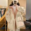 Down Jacket Women's Winter New Thickened Cotton Coat Loose Fake Two-piece Cotton Jacket