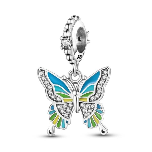 925 Silver Airplane Travel Graduate Charm Mum Love Angel Beads Fit Fashion Style Charm Bracelet Jewelry Making DIY Gift
