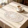 Dustproof Covers for Furniture White Lace Doily Elegant Retro Placemat Embroidered Table Decorative Weddings Mat Rectangular Round Oval Doilies