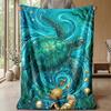 Oceanic Serenity 8 Theme Blanket Lightweight Warm Flannel Blanket Decorative Throw Blanket for Home Decoration