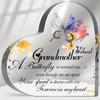 Memorial Sympathy Gift for Loss of Grandma - Acrylic Butterfly & Heart-Shaped Remembrance Plaque with "A Butterfly Remained" Poem, Condolence Keepsak