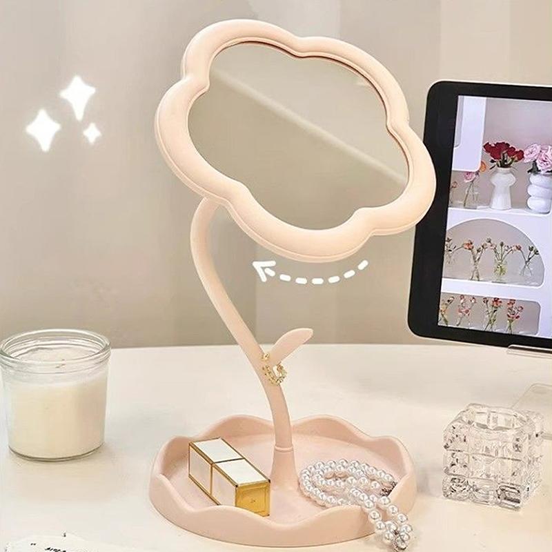 Desktop Sunflower-Shaped Makeup Mirror Rotatable, Detachable, and Hanging HD Mirror for Dressing and Jewelry Display